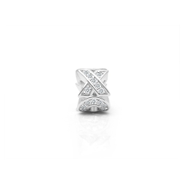 Endless Hugs & Kisses, Sterling Silver with Clear CZ's XOXO - Children's Adoré™ Charm
