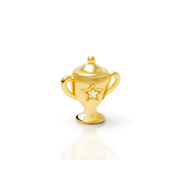 You're a Winner, Sterling Silver Trophy with 14K Gold Plating - Children's Adoré™ Charm